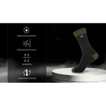 Водонепроницаемые носки Dexshell Thermlite. Черный с зеленой полоской 4 Водонепроницаемые носки Dexshell Thermlite. Черный с зеленой полоской 4