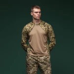 Тактическая рубашка Base Combat Shirt с длинным рукавом. Пиксель/Койот 2 Тактическая рубашка Base Combat Shirt с длинным рукавом. Пиксель/Койот 2