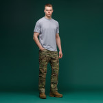 Футболка Basic Military T-shirt без логотипу. Cotton and Elastane, сірий 5