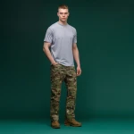Футболка Basic Military T-shirt без логотипу. Cotton and Elastane, сірий 5 Футболка Basic Military T-shirt без логотипу. Cotton and Elastane, сірий 5