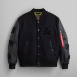 Куртка Alpha Industries Faux Leather MA-1 Varsity Bomber Jacket. Чорний 6