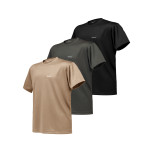 Комплект футболок (3 шт.) AIR Coolmax. Легкие и хорошо отводят влагу. Койот/олива/черный. Размер M