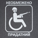 Футболка з малюнком "Придатний" Grey Melange 3