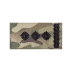 Погон ЗСУ полковник (чорна нитка, на липучці). Мультикам