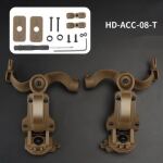 Крепление адаптер на каске шлем HD-ACC-08 Tan для наушников Peltor/Earmor/Howard (Чебурашка) 3 Крепление адаптер на каске шлем HD-ACC-08 Tan для наушников Peltor/Earmor/Howard (Чебурашка) 3