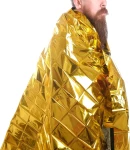 Аварийное термоодеяло Фарм Хелпер. Золото/серебро, 160х210 см 2 Аварийное термоодеяло Фарм Хелпер. Золото/серебро, 160х210 см 2