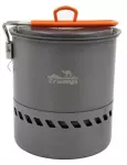 Казанок Tramp из анодированного алюминия з теплообменником 1,5 л TRC-118, сірий