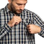 Сорочка Helikon-Tex Covert Concealed Carry, Calm Blue Plaid 5 Сорочка Helikon-Tex Covert Concealed Carry, Calm Blue Plaid 5