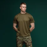 Комплект футболок (3 шт.) AIR Coolmax без логотипу. Легкі та добре відводять вологу. Олива 2 Комплект футболок (3 шт.) AIR Coolmax без логотипу. Легкі та добре відводять вологу. Олива 2