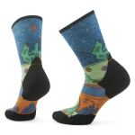 Носки женские Smartwool Women's Trail Run Targeted Cushion Mountain Print Crew, Twilight Blue