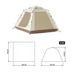 Тент для кемпінгу Naturehike CNK2450WS021 Beige 2 Тент для кемпінгу Naturehike CNK2450WS021 Beige 2
