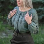 Вишиванка жіноча M-Tac 100% льон, Сіро-зелений 4 Вишиванка жіноча M-Tac 100% льон, Сіро-зелений 4