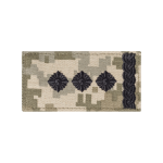 Погон ЗСУ полковник (чорна нитка, на липучці). Піксель (мм-14)