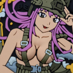Патч (шеврон) «Anime Girl» Brand Element. М’який ПВХ пластик. Рожевий 3