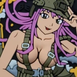 Патч (шеврон) «Anime Girl» Brand Element. Мягкий ПВХ пластик. Розовый 3