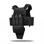 Комплект спорядження Full Protection Kit із бронежилетом PRO 6 класу. Чорний