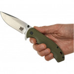 Нож раскладной SKIF Sturdy II SW, длина 217 мм. Рукоятка G10. Цвет олива 2
