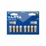 Батарейка литиевая Varta CR123A U-1 Lithium, 3V, емкость 1500 мАч, 10 шт