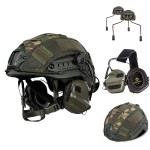 Комплект: шолом Fast з навушниками M31H Plus та кавер, L. Піксель (мм-14) 2 Комплект: шолом Fast з навушниками M31H Plus та кавер, L. Піксель (мм-14) 2