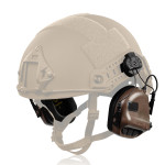 Активні навушники Earmor M31H (Helmet version) з кріпленням ARC rail. Койот