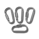 Карабин тактический универсальный, 80 мм. Стальной. Цвет Серый. 2 Карабин тактический универсальный, 80 мм. Стальной. Цвет Серый. 2