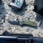 Розкладний ніж SOG TAC XR, OD Green/Straight Edge 7