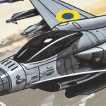Футболка з малюнком "F-16" Foliage Green 5 Футболка з малюнком "F-16" Foliage Green 5