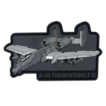 Патч (шеврон) «A10 Thunderbolt 2» від Patch hunter. М’який ПВХ пластик. Сірий
