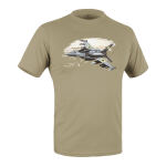 Футболка з малюнком "F-16" Tan 499