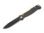 Ніж Boker Нiж Atlas Black Stonewash Brass, клинок 72 мм, сталь Sandvik 12C27
