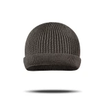 Шапка вязаная Docker Hat. Cotton and wool. Dark coffee 4 Шапка вязаная Docker Hat. Cotton and wool. Dark coffee 4