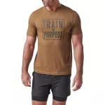 Футболка з малюнком "5.11 Tactical PT-R Always" Battle Brown Heather