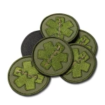 Шеврон (нашивка) Медична служба на липучці, 8 х 8 см. Олива 4 Шеврон (нашивка) Медична служба на липучці, 8 х 8 см. Олива 4