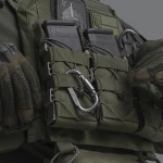 Карабин тактический универсальный, 80 мм. Стальной. Цвет Серый. 4 Карабин тактический универсальный, 80 мм. Стальной. Цвет Серый. 4