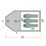Палатка трехместная Pinguin Campus 3 Dural, Green 2 Палатка трехместная Pinguin Campus 3 Dural, Green 2