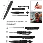 Тактична ручка зі склобоєм Laix B2 Tactical Pen з алюмінію, Чорний
