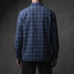Koszulka unisex w kratkę Malva. Bawełna/poliester. Blue/White 5