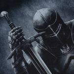 Футболка с рисунком "Рыцарь" Combat Black 4