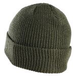 Шапка акриловая грубой вязки "Beanie Cap" Olive 3