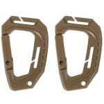 Карабін тактичний пластиковий "TACTICAL CARABINER MOLLE" (2 шт.) Coyote