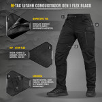 Штаны M-Tac Conquistador Gen I Flex. Черный 8
