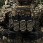 Тройной эластичный подсумок для магазинов АК/АR открытого типа с креплением MOLLE. Пиксель (мм-14) 7 Тройной эластичный подсумок для магазинов АК/АR открытого типа с креплением MOLLE. Пиксель (мм-14) 7