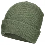 Шапка акриловая грубой вязки "Beanie Cap" Olive 6
