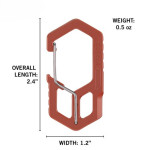 Мультитул брелок Gerber Carabiner. 3 в 1. Червоний 4
