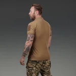 Тактическая футболка-поло Ukrarmor Polo Reflex. Cotton. Цвет Койот 3 Тактическая футболка-поло Ukrarmor Polo Reflex. Cotton. Цвет Койот 3