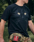 Футболка с рисунком "Кот" Combat Black 6 Футболка с рисунком "Кот" Combat Black 6
