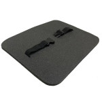 Килимок для сидіння із фіксаторами фастекс, 30 х 35 х 2,0 см, 2-шаровий, сірий 2