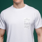 Футболка Basic Military T-Shirt. HMMWV. Cotton and Elastane, білий з принтом 3