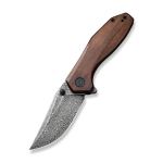 Ніж складаний Civivi ODD 22 Damascus Guibourtia Wood, коричневий