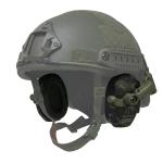 Активні навушники Walker's Razor Slim з кріпленням на шолом та гелевими амбушюрами. Чорний мультикам